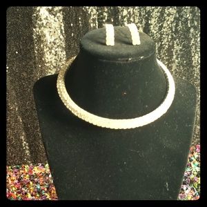 Rhinestone Choker Set